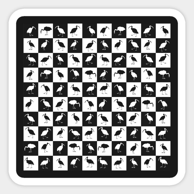 ibis pattern Sticker by vectormutt